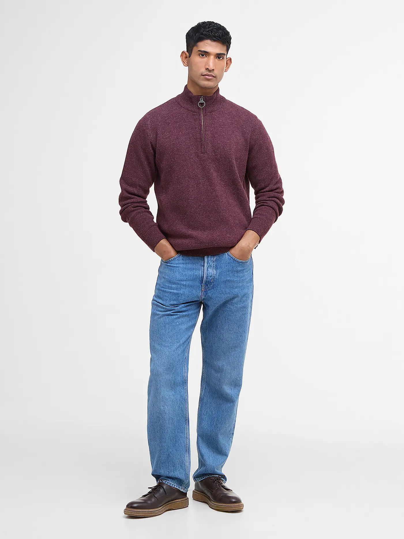 BARBOUR | Troyer Pullover HOLDIN | dunkelrot